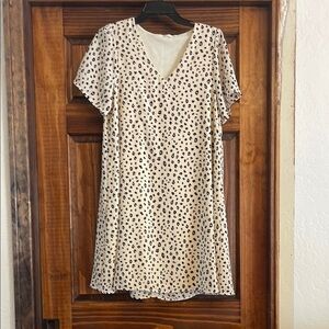 Ellison Cream Dress animal print M